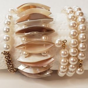 Lot of 3 Pearl Bracelets